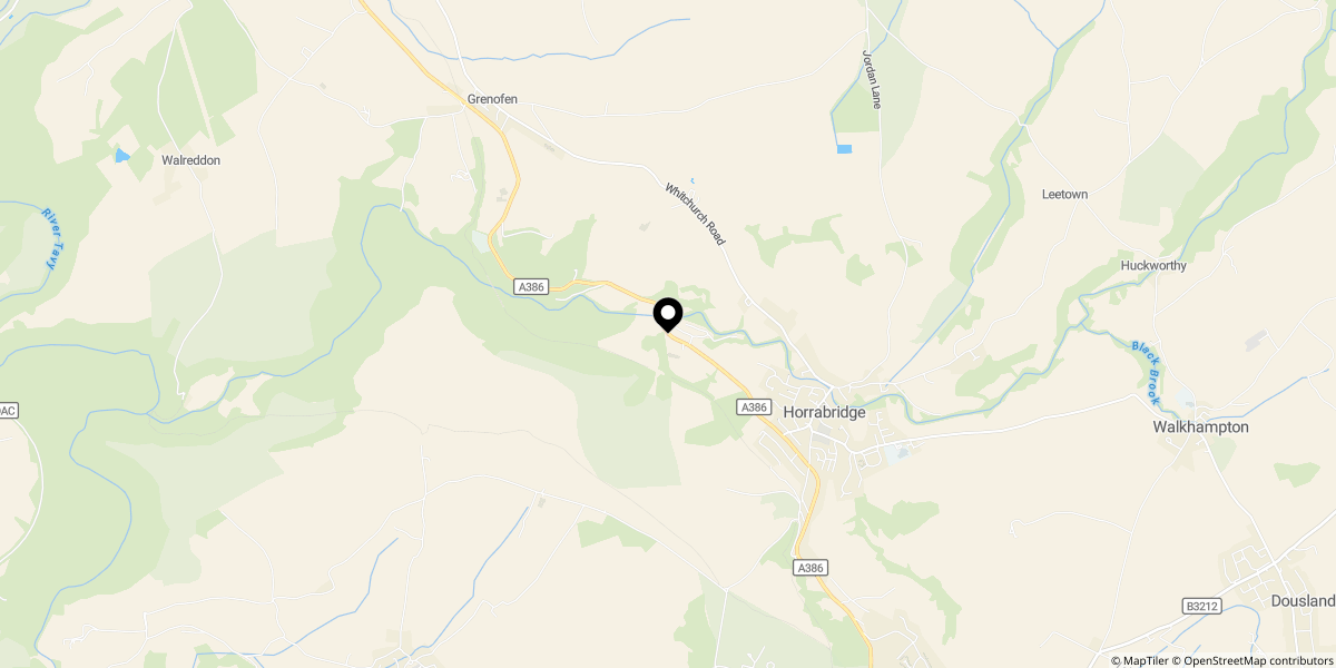 Approximate location of Bedford Bridge, Yelverton, PL20 7RZ