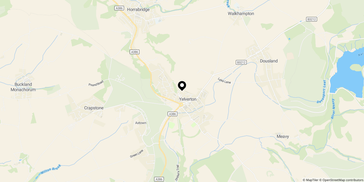 Approximate location of Devon Tors, Yelverton, PL20 6DW