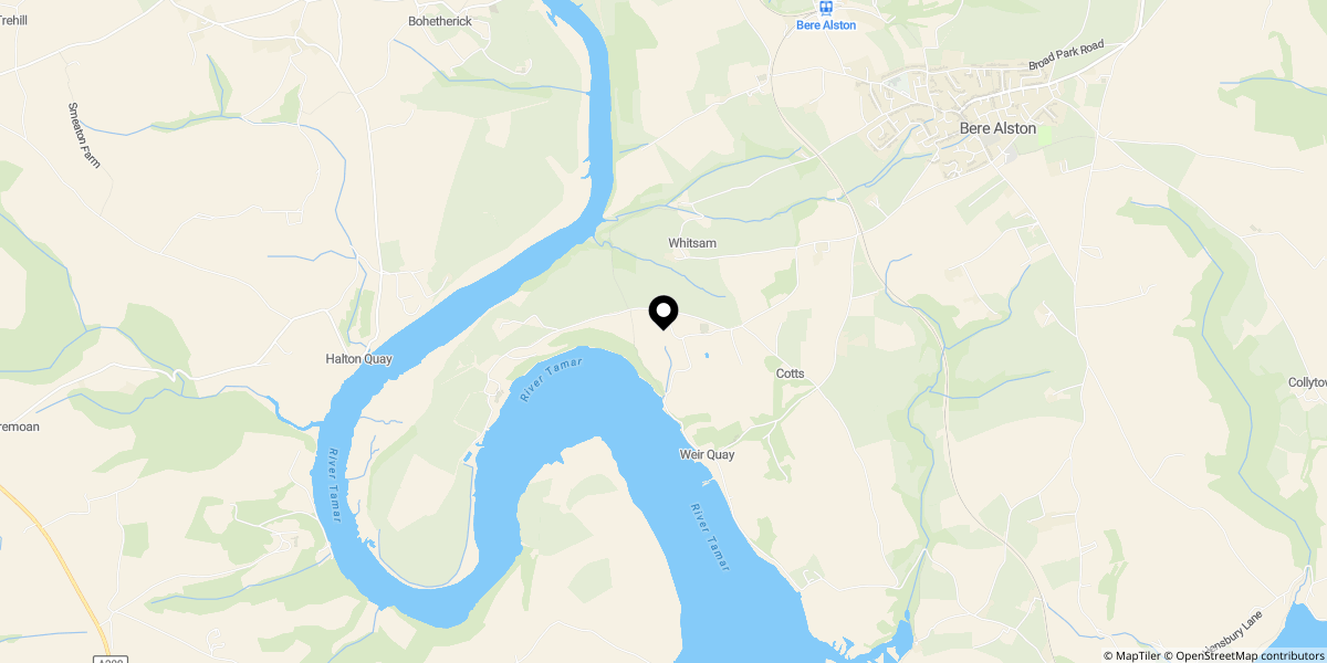Approximate location of Hewton, Bere Alston, PL20